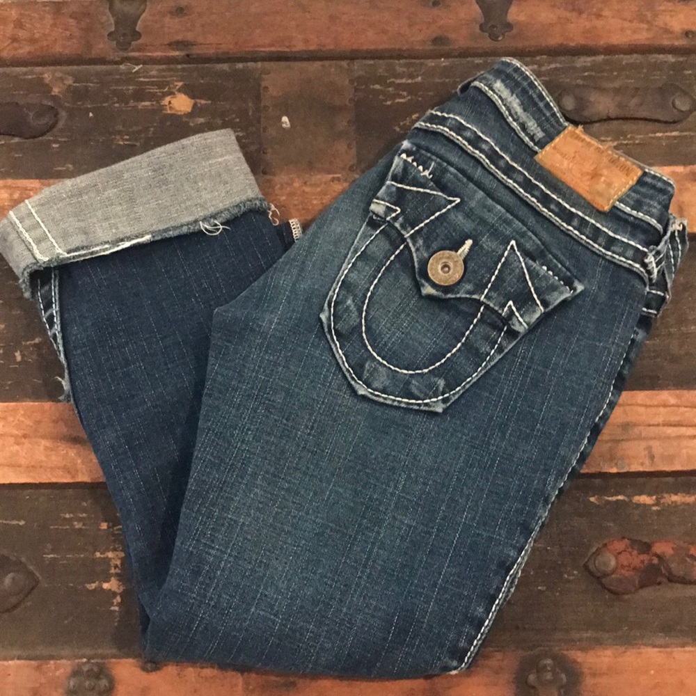 True Religion Cut Off Capris Size 25